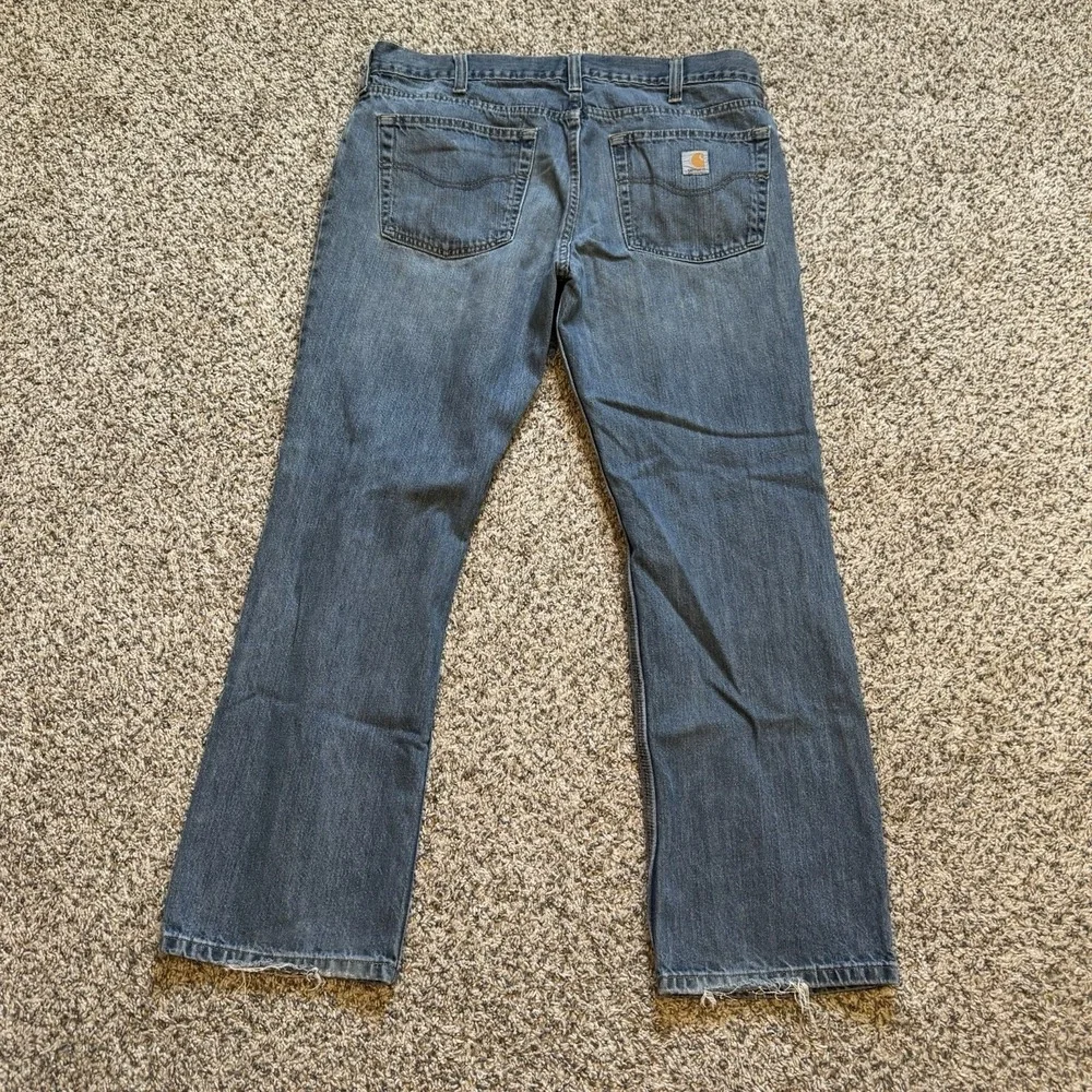 Carhartt Jeans Mens 36x32 Blue Relaxed Straight Fit B320 WTB Denim Workwear